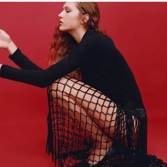 Zara beaded black skirt Limited Edition/ ZW Collection - Picture 6 of 12